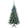 Kunstig sammensatt juletre med 150 LED grønn 120 cm PE og PVC