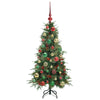 Kunstig sammensatt juletre med 150 LED grønn 120 cm PE og PVC