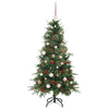 Kunstig sammensatt juletre med 150 LED grønn 150 cm PE og PVC