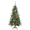 Kunstig sammensatt juletre med 150 LED grønn 150 cm PE og PVC