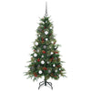 Kunstig sammensatt juletre med 150 LED grønn 150 cm PE og PVC