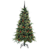 Kunstig sammensatt juletre med 150 LED grønn 150 cm PE og PVC