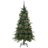 Kunstig sammensatt juletre med 150 LED grønn 150 cm PE og PVC