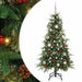 Kunstig sammensatt juletre med 150 LED grønn 150 cm PE og PVC