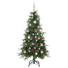 Kunstig sammensatt juletre med 150 LED grønn 150 cm PE og PVC