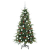 Kunstig sammensatt juletre med 150 LED grønn 150 cm PE og PVC