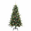 Kunstig sammensatt juletre med 150 LED grønn 150 cm PE og PVC