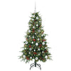 Kunstig sammensatt juletre med 150 LED grønn 150 cm PE og PVC