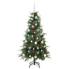 Kunstig sammensatt juletre med 150 LED grønn 150 cm PE og PVC