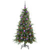 Kunstig sammensatt juletre med 150 LED grønn 150 cm PE og PVC