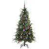 Kunstig sammensatt juletre med 150 LED grønn 150 cm PE og PVC