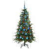 Kunstig sammensatt juletre med 150 LED grønn 150 cm PE og PVC