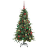 Kunstig sammensatt juletre med 150 LED grønn 150 cm PE og PVC