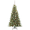 Kunstig sammensatt juletre med 300 LED grønn 180 cm PE og PVC