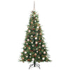 Kunstig sammensatt juletre med 300 LED grønn 180 cm PE og PVC