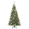Kunstig sammensatt juletre med 300 LED grønn 180 cm PE og PVC