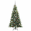 Kunstig sammensatt juletre med 300 LED grønn 180 cm PE og PVC