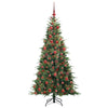 Kunstig sammensatt juletre med 300 LED grønn 180 cm PE og PVC