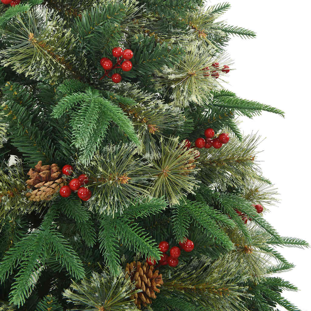 Kunstig sammensatt juletre med 300 LED grønn 180 cm PE og PVC