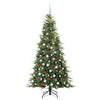 Kunstig sammensatt juletre med 300 LED grønn 180 cm PE og PVC