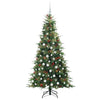 Kunstig sammensatt juletre med 300 LED grønn 180 cm PE og PVC