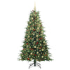 Kunstig sammensatt juletre med 300 LED grønn 180 cm PE og PVC
