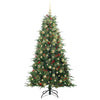 Kunstig sammensatt juletre med 300 LED grønn 180 cm PE og PVC