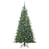 Kunstig sammensatt juletre med 300 LED grønn 180 cm PE og PVC