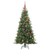 Kunstig sammensatt juletre med 300 LED grønn 180 cm PE og PVC