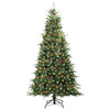 Kunstig sammensatt juletre med 300 LED grønn 210 cm PE og PVC