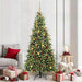 Kunstig sammensatt juletre med 300 LED grønn 210 cm PE og PVC