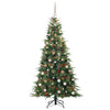 Kunstig sammensatt juletre med 300 LED grønn 210 cm PE og PVC