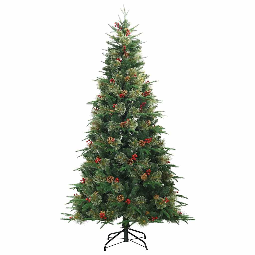 Kunstig sammensatt juletre med 300 LED grønn 210 cm PE og PVC