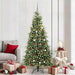 Kunstig sammensatt juletre med 300 LED grønn 210 cm PE og PVC