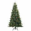 Kunstig sammensatt juletre med 300 LED grønn 210 cm PE og PVC