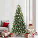 Kunstig sammensatt juletre med 300 LED grønn 210 cm PE og PVC