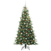 Kunstig sammensatt juletre med 300 LED grønn 210 cm PE og PVC