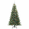 Kunstig sammensatt juletre med 300 LED grønn 210 cm PE og PVC