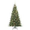 Kunstig sammensatt juletre med 300 LED grønn 210 cm PE og PVC