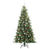 Kunstig sammensatt juletre med 300 LED grønn 210 cm PE og PVC