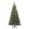 Kunstig sammensatt juletre med 300 LED grønn 210 cm PE og PVC