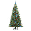 Kunstig sammensatt juletre med 300 LED grønn 210 cm PE og PVC