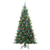 Kunstig sammensatt juletre med 300 LED grønn 210 cm PE og PVC
