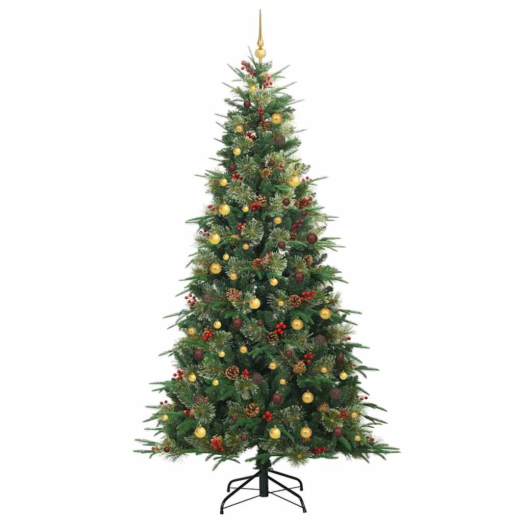 Kunstig sammensatt juletre med 300 LED grønn 240 cm PE og PVC