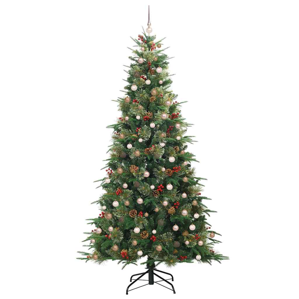 Kunstig sammensatt juletre med 300 LED grønn 240 cm PE og PVC