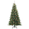 Kunstig sammensatt juletre med 300 LED grønn 240 cm PE og PVC