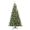 Kunstig sammensatt juletre med 300 LED grønn 240 cm PE og PVC