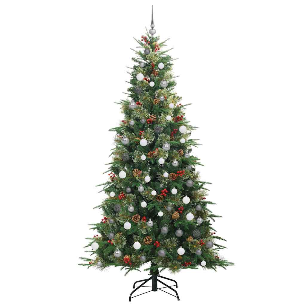 Kunstig sammensatt juletre med 300 LED grønn 240 cm PE og PVC