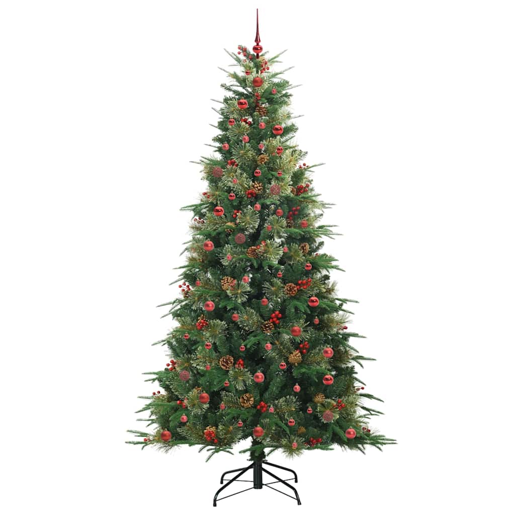 Kunstig sammensatt juletre med 300 LED grønn 240 cm PE og PVC