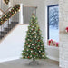 Kunstig sammensatt juletre med 300 LED grønn 240 cm PE og PVC vidaXL